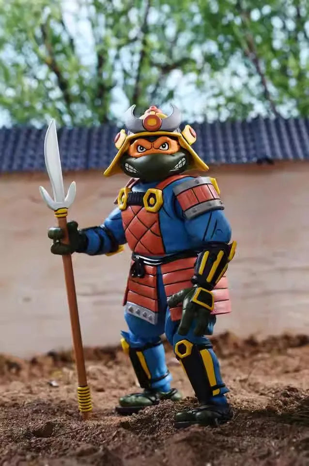 NECA 54345 Toys Teenage Mutant Ninja Turtles Cartoon Action Figure 2 Pack Space Adventure & Samurai Turtles 18 cm Original Doll