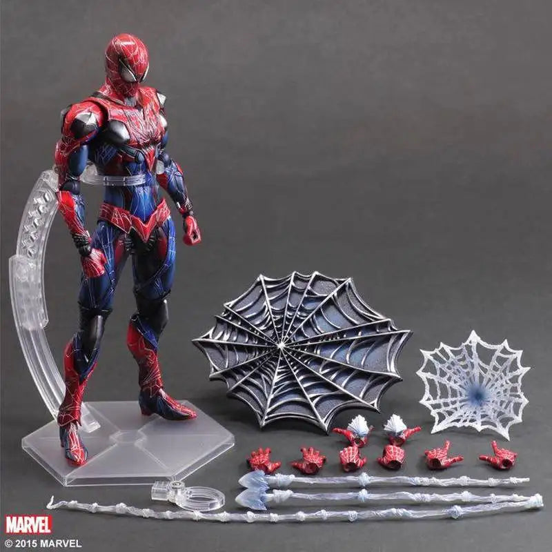 Marvel Spider-Man Articulated Action Figure With Interchangeable Hands Web Parts For Desktop Decor Marvel Comic Fans