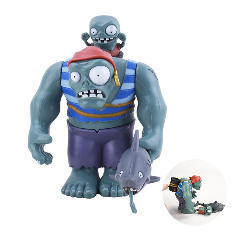 Plants vs. Zombies Toy Gifts Action Figure Roadblock Deep Sea Pirate Giant Zombie Model Dolls Game Shooting Toy Children's Gifts