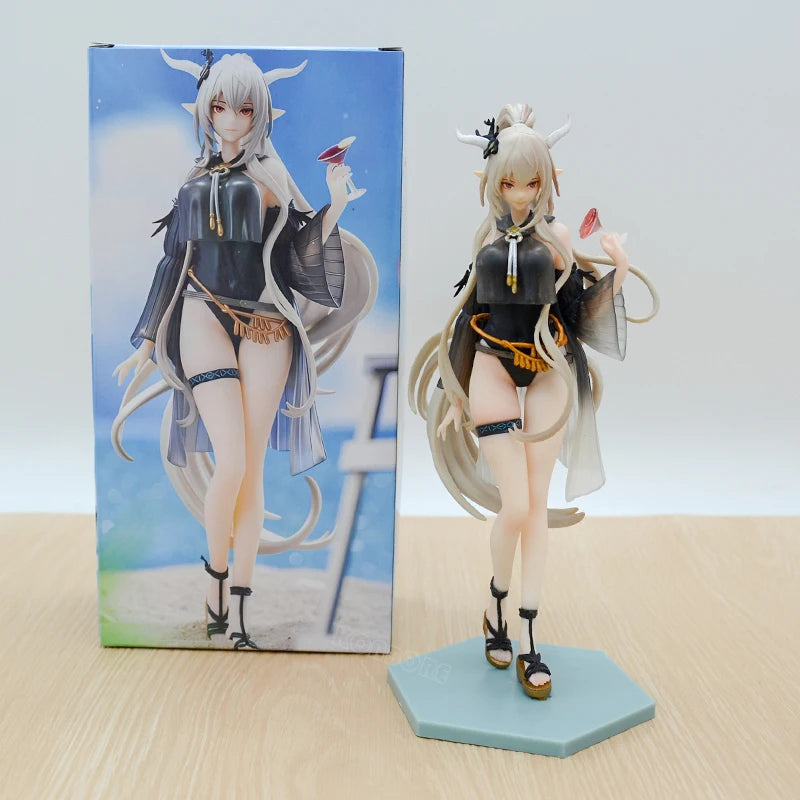 17cm Arknights Angelina Anime Game Figure Shining Summer Time Action Figure Amiya/Texas Figurine Sexy Collectible Model Doll Toy