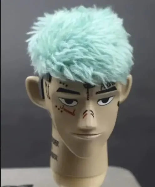 Customized 1/6 Scale Trendy Anime Male Solider Head Sculpt Boy Transplanted Hair Head Played Model for 12in Action Figure Toy