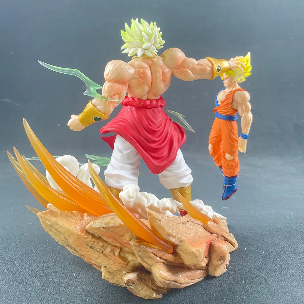 Anime Dragon Ball broly Vs Son Goku Figurine 20cm Gk Pvc Action Figures Statue Collection Model Toy Gifts