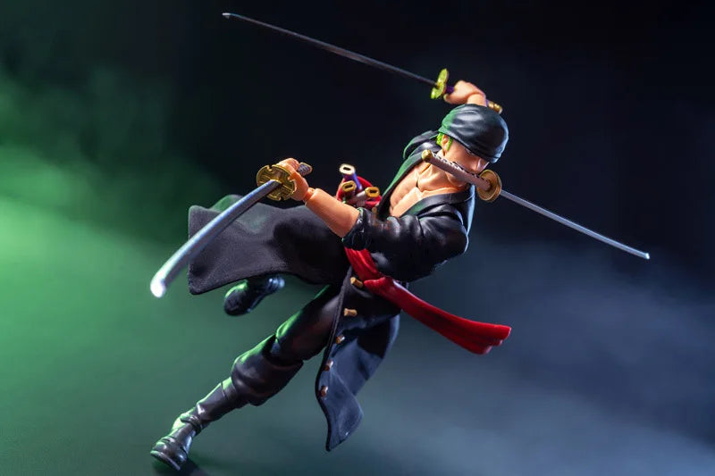 【High Quality】shf 1/12 Scale Classic Japanese Anime Role Roronoa Zoro Skirts Clothing Model for 6” Male Soldier Action Figure