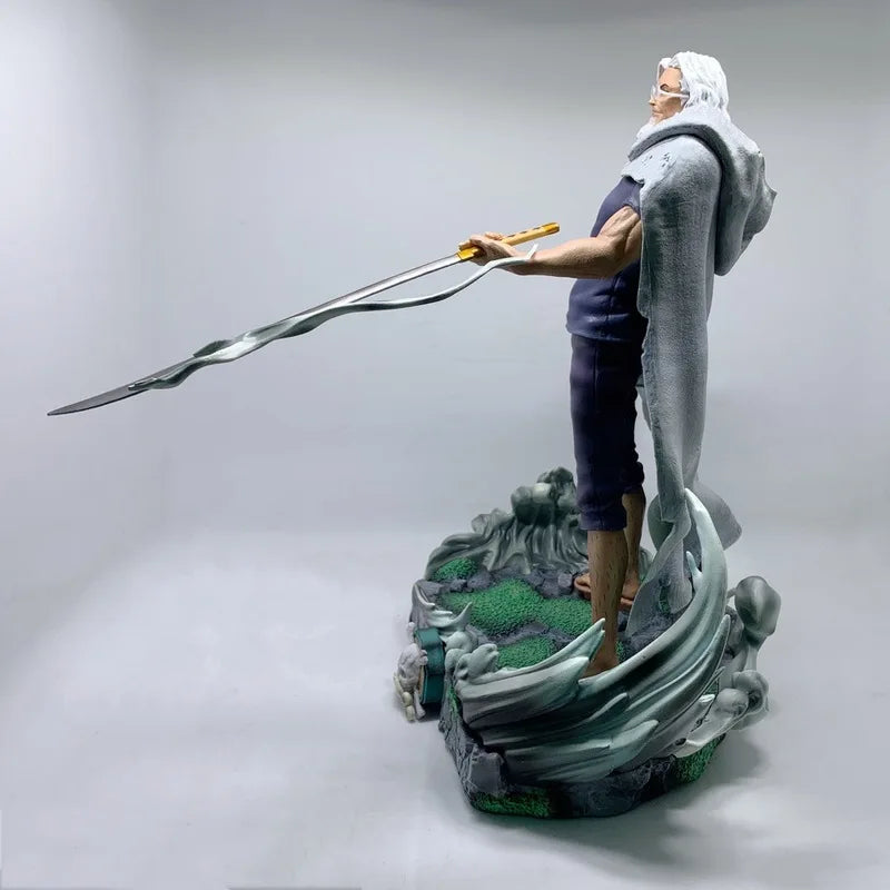 One Piece Dark King Silvers Rayleigh Gk Figure Standing Pose Sword Wielding Boxed Anime Statue Collectible Model For Anime Fans