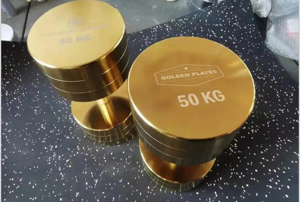 Wholesale High Quality Gold Chrome Dumbbells Home Gym Equipment Chrome Dumbbells
