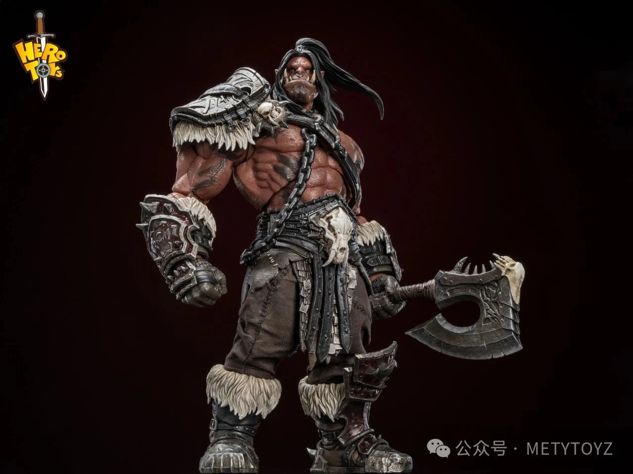 Hero Toys 1/10 Scale Game Character Horde Battle Song Chief Roaring Father Orc Warrior Full Set 21CM Soldier Action Figure Model