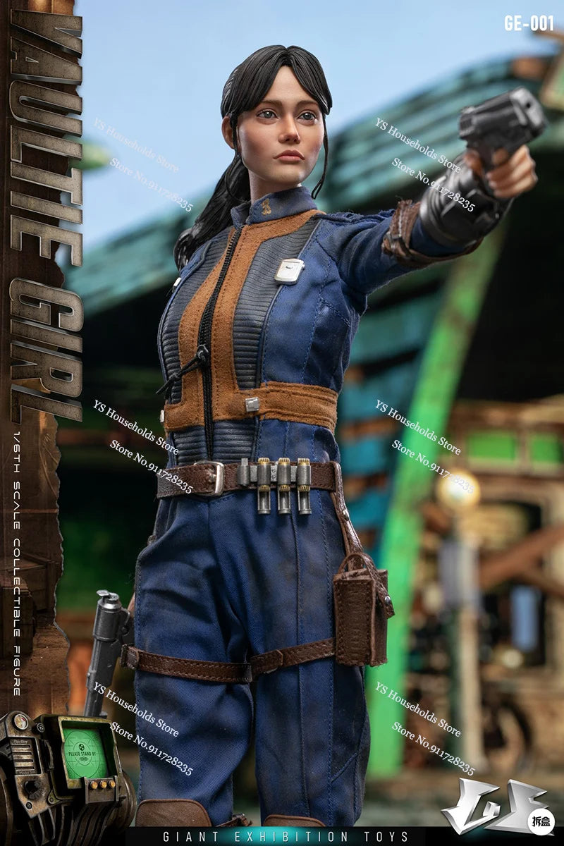 GIANT EXHIBITION TOYS GE-001 1/6 Collectible Vaultie Girl Action Figure Shelter Scene Cosplay 12" Full Set Female Soldier Model