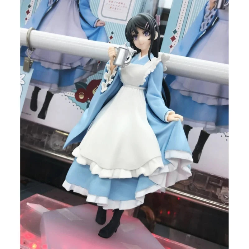 New Original Elcoco Rascal Does Not Dream Of Bunny Girl Sakurajima Mai Kimono Maid Anime Figure Desktop Model Ornament Toys Gift