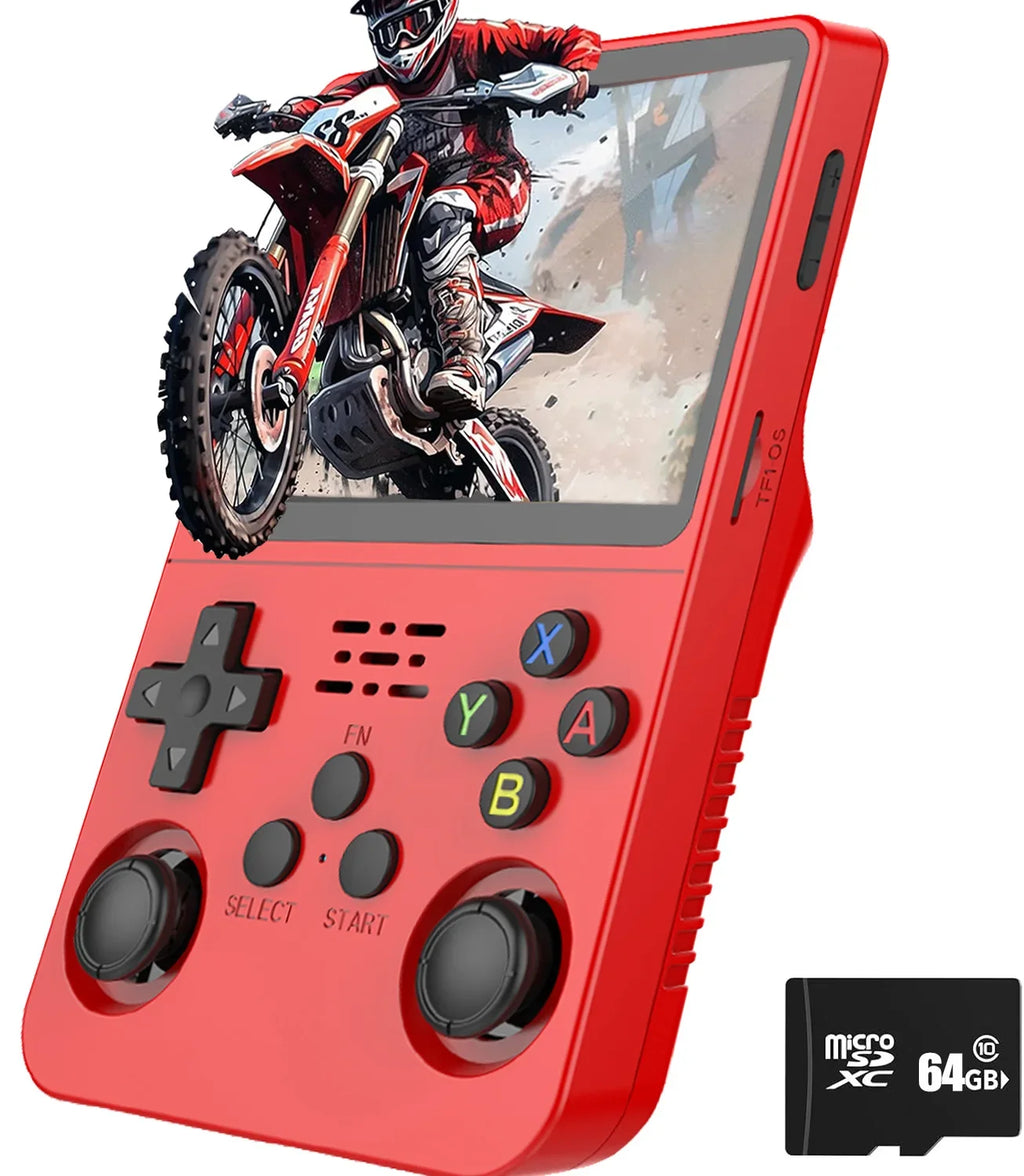 R36S Classic Retro Game Console with ARKOS System Video Games Single Card Portable Hand-held Gaming Console Kids Gift 3.5 Inch
