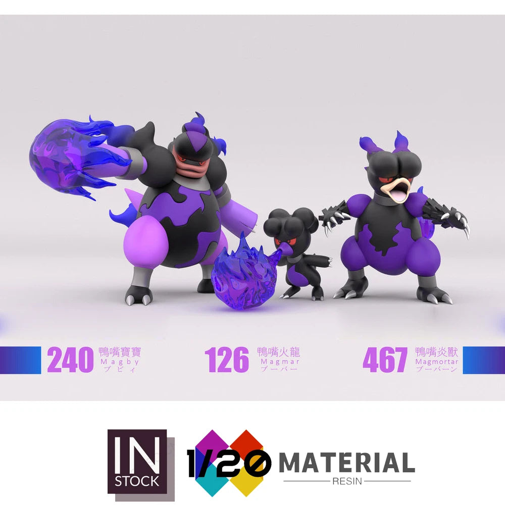 [In Stock]1/20 Resin Scale World [UU] - Magmar & Magby & Magmortar [Split RE-MENT]