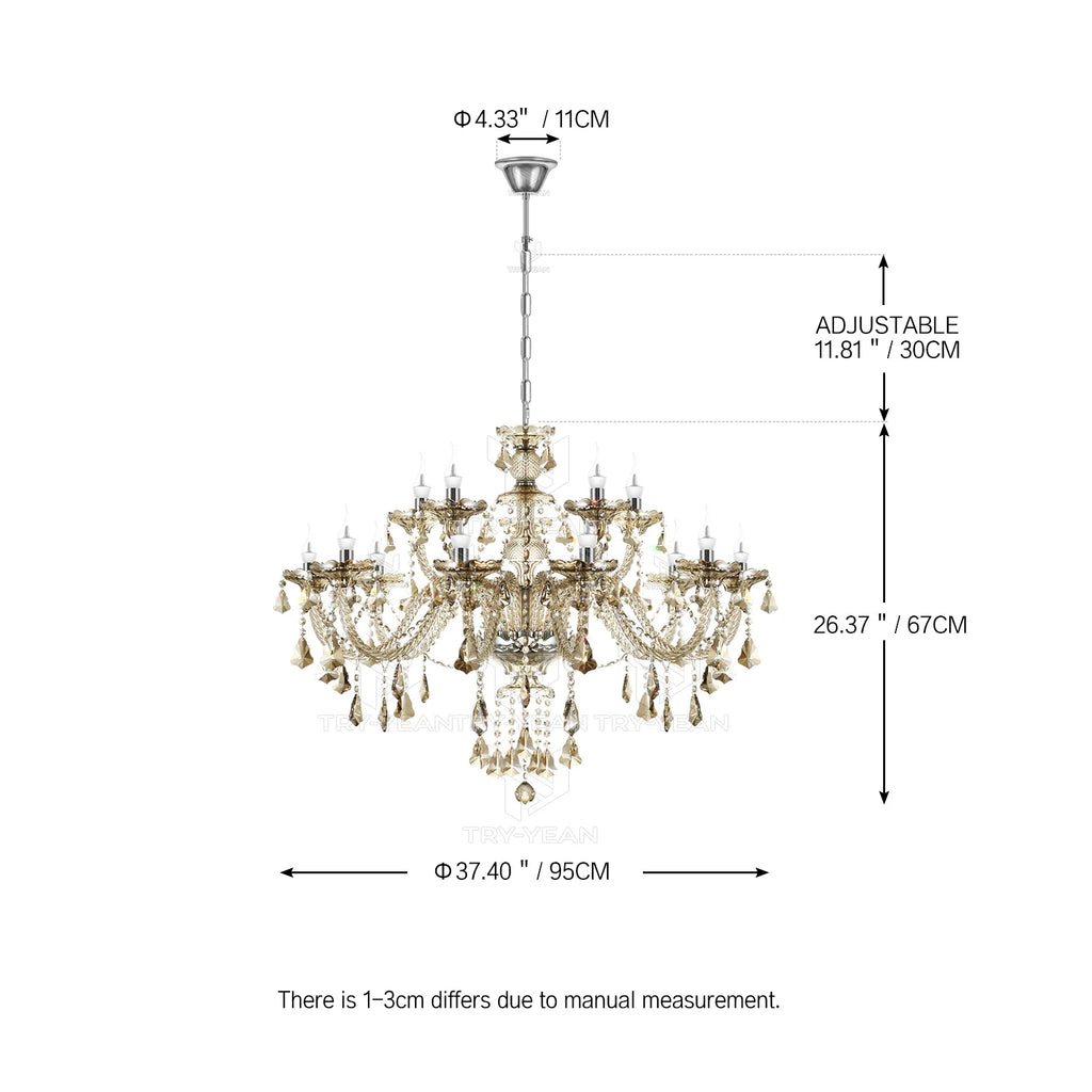15 Arms Chandelier Pendant Chandelier Crystal E14 Chandelier Bedroom Modern K9 Crystal For Living Room Corridor Saloon Hall
