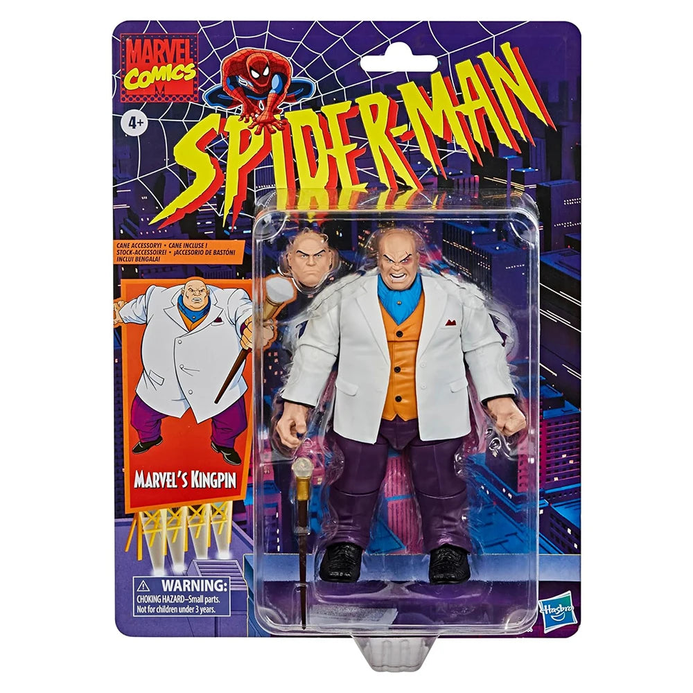[In-Stock] Hasbro Marvel Legends Series Kingpin (Spider-Man) 15cm Vintage Cardback Collectible Action Figure Model Ornament Toys
