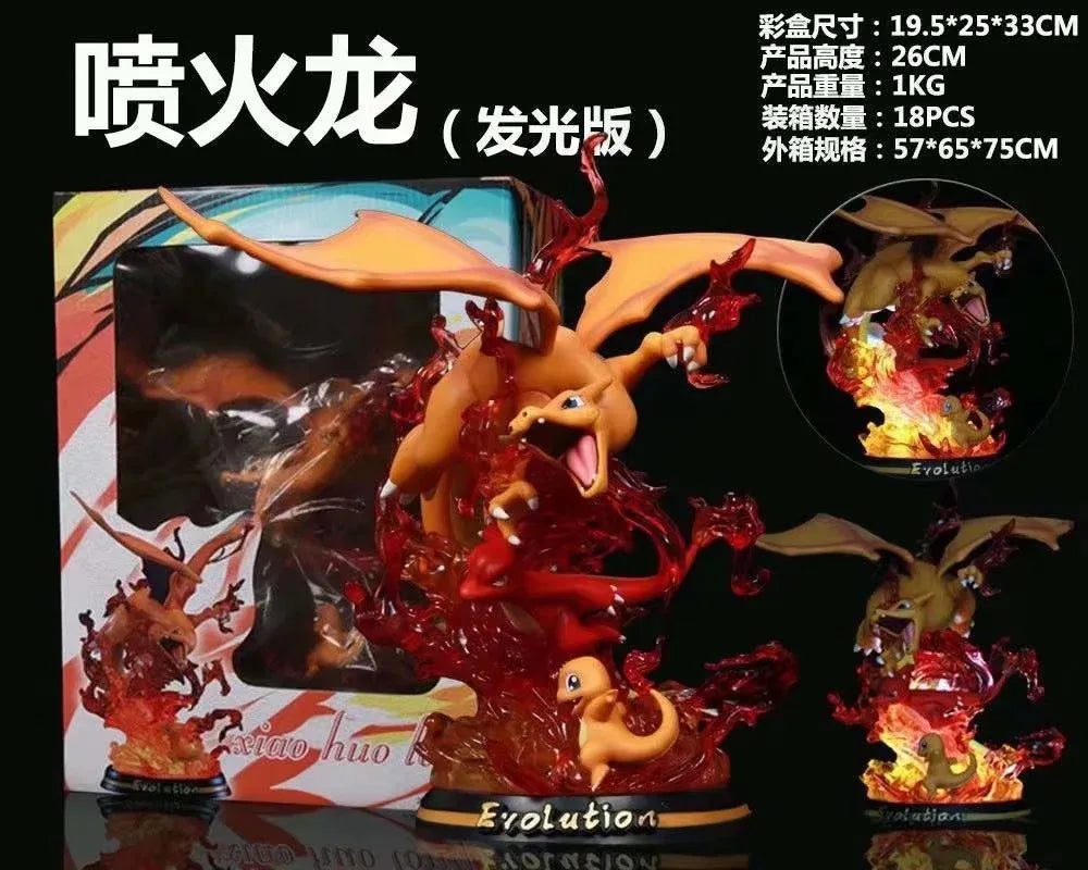 Animation Bao Ke Meng GK animation Pikachu luminous doll hand-made model Super Dream Gengar fire-breathing dragon ornaments