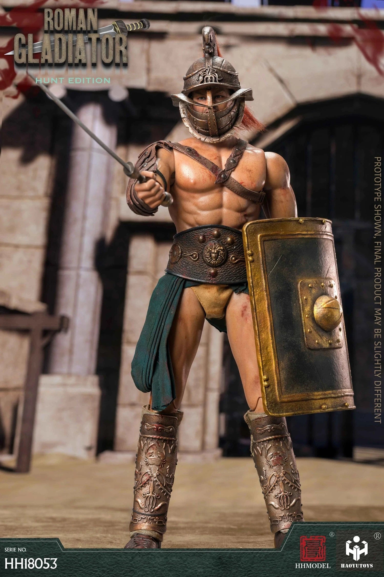 HHMODEL HAOYUTOYS 1/6 Roman Gladiator Imperial Legion Action Figure Model, Hunting Edition Collectible Toy Gift for Adults Fun