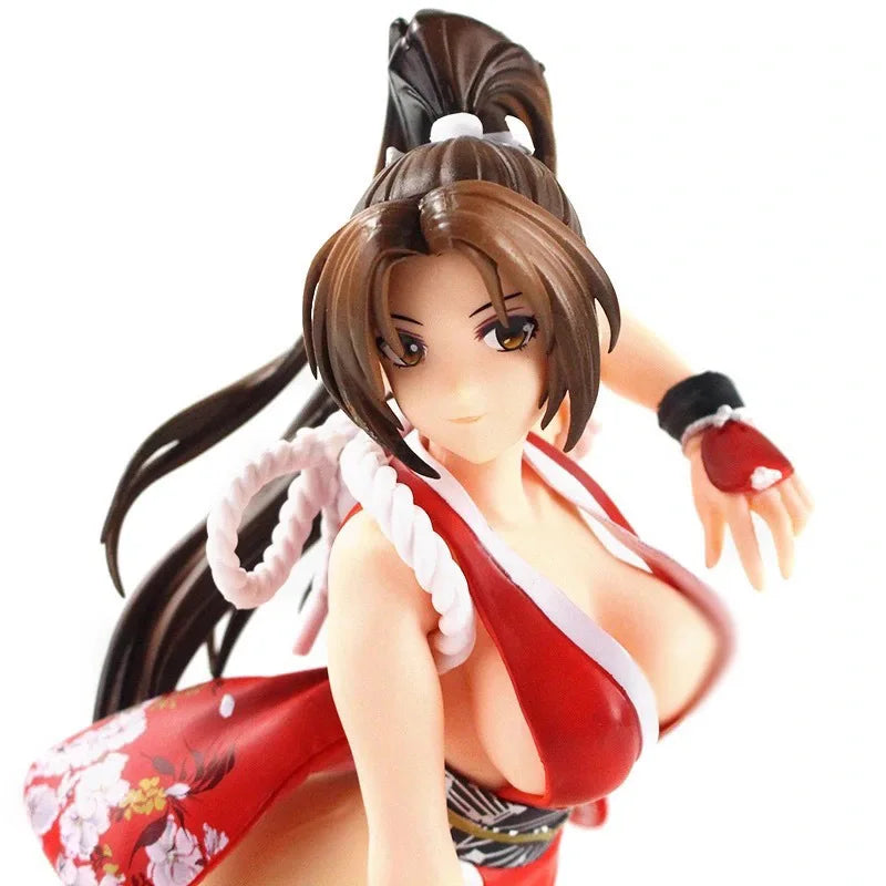 Anime The King Of Fighters Mai Shiranui Actionfigur Fatal Fury Spielfigur, wunderschönes Modell, Spielzeug, Zimmerdekoration, Kindergeschenk
