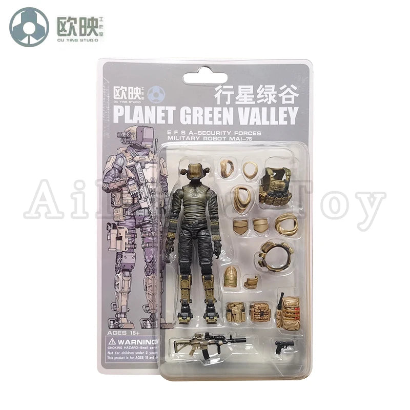 Ou Ying Studio 1/18 Planet Green Valley PGV 3.75inch Action Figure EFSA Male Female Robot Figures Anime Model