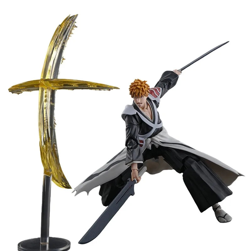 Bandai Original SHF BLEACH Ichigo Kurosaki Toushiro Hitsugaya Byakuya Kuchiki Kenpachi Zaraki Renji Abarai Anime Figur Modell Spielzeug