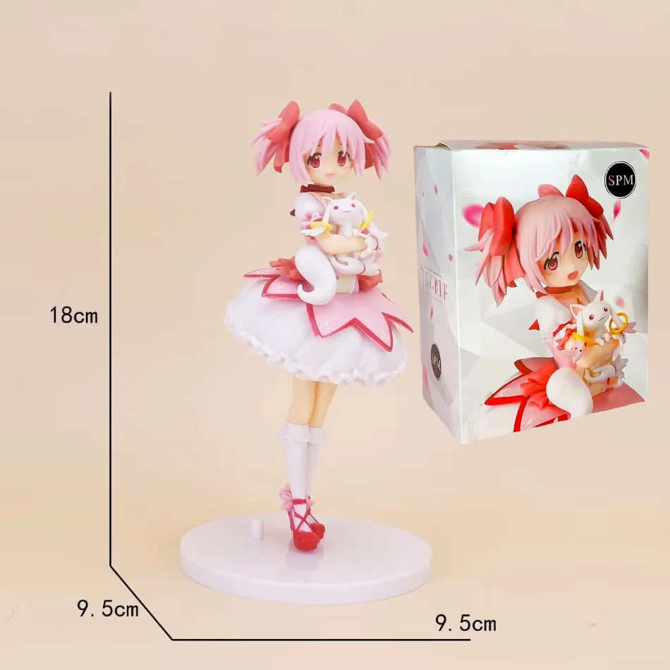 19 см сладка аниме фигурка Канаме Мадока модел играчки PVC екшън фигурка статуя декорация на плот Kawaii кукла празничен подарък