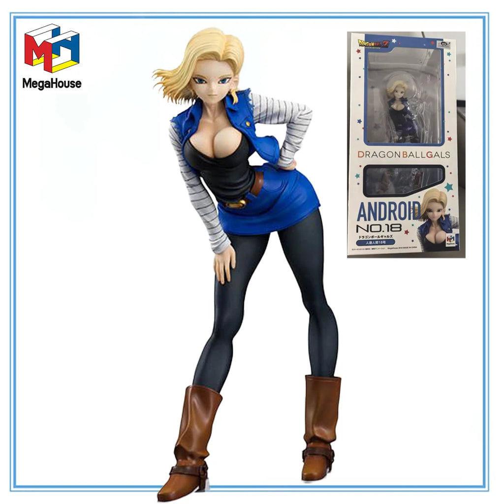 100% Original in Stock MegaHouse Dragon Ball Gals Dragon Ball Z Android 18 Model Toys Anime Figure Collection Series Model Toys