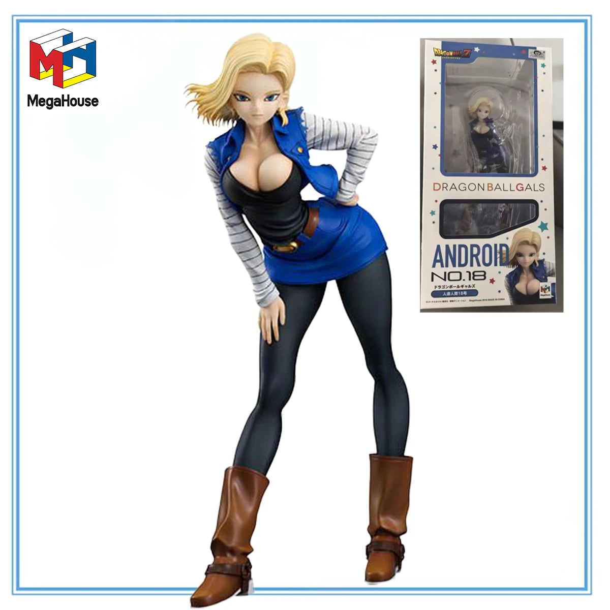 100% Original in Stock MegaHouse Dragon Ball Gals Dragon Ball Z Android 18 Model Toys Anime Figure Collection Series Model Toys