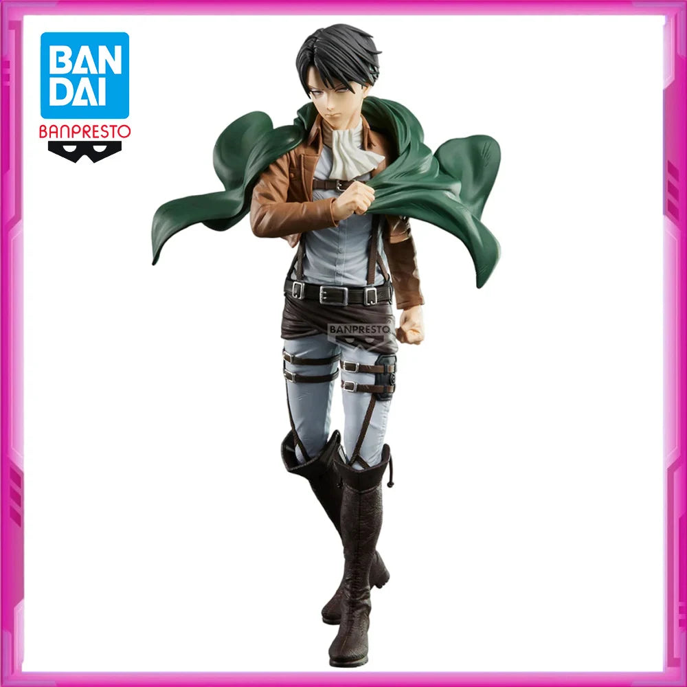 In Stock Original BANDAI BANPRESTO Grandista Attack on Titan Levi Ackerman PVC Anime Action Collections Model Toy Figures