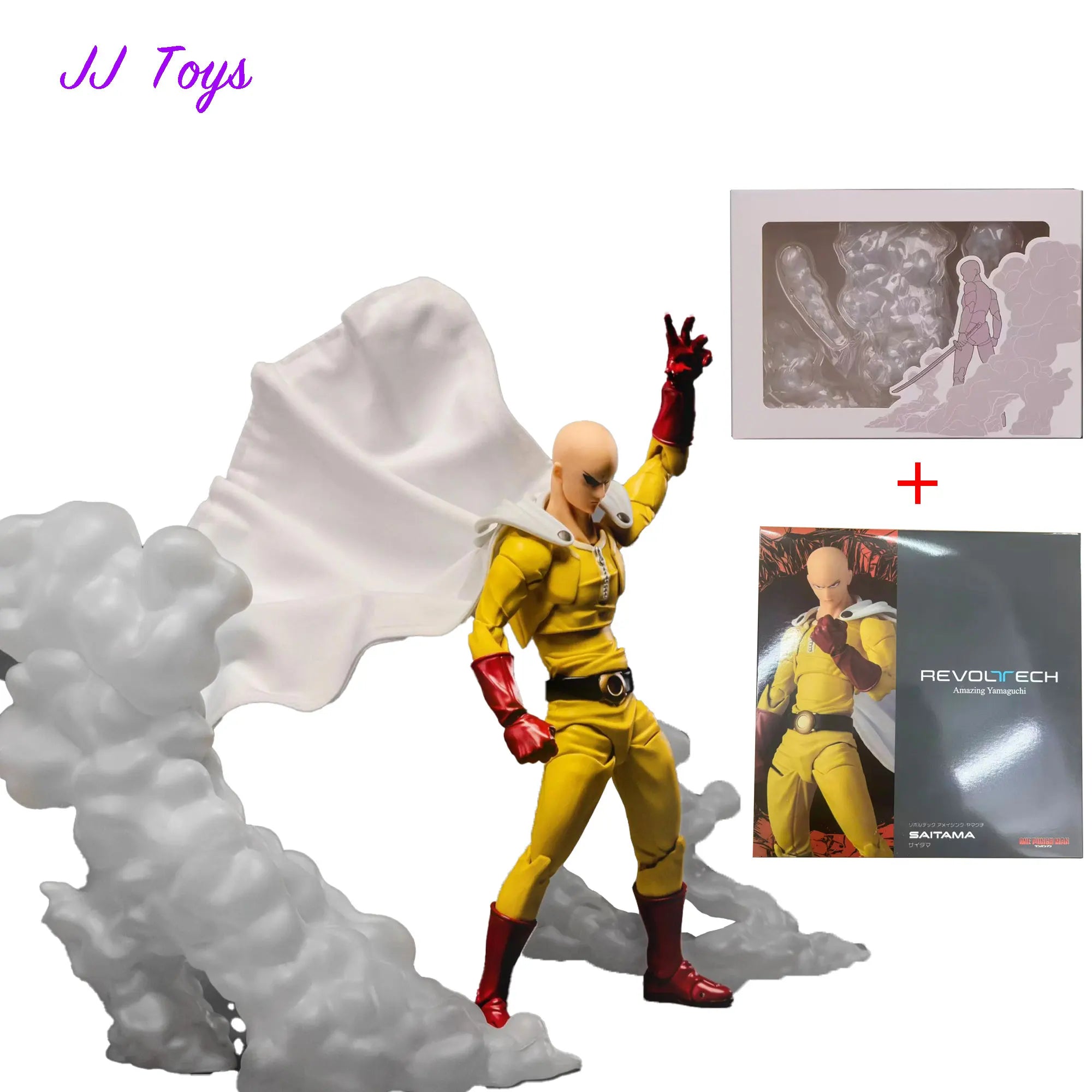 16cm One Punch Man Kaiyodo NR099 Anime Figures Saitama Deluxe Version Action Figure Statue Model Doll Collection Toys Gifts