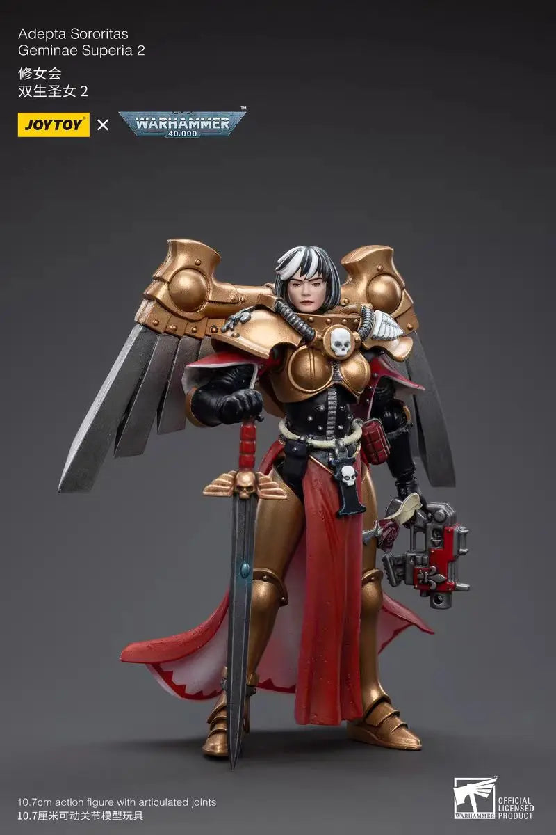 【In Stock 】JOYTOY Warhammer 40K Adepta Sororitas Celestine Living Saint 3PCS 1/18 Action Figures Models Toys