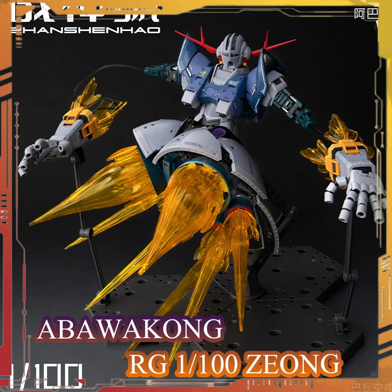 ABAWAKONG Model RG ZEONG Action Figure MSN-02 Anime Figures Zhanshenhao 1/100 Scale Assembly Model Kit Plastic Toy Birthday Gift