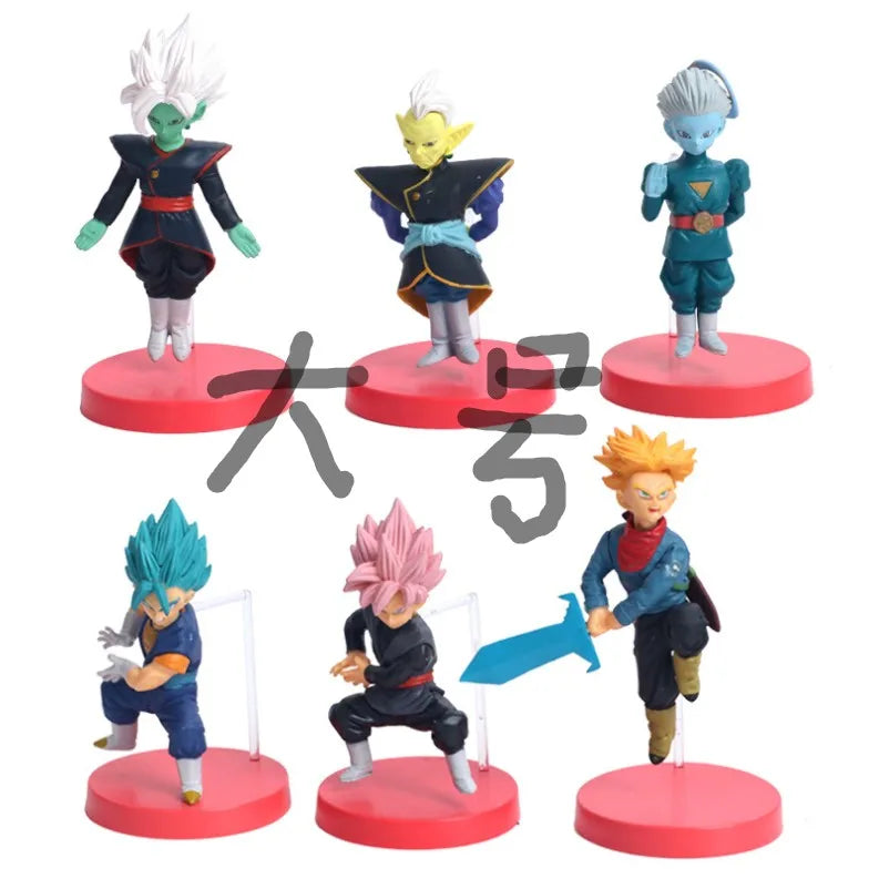 6Pcs/1Set WCF BANDAI Anime Dragon Ball Son Goku Burdock Series Figure Karifura Broli Set Model Toy Gift Collection Aciton Figure