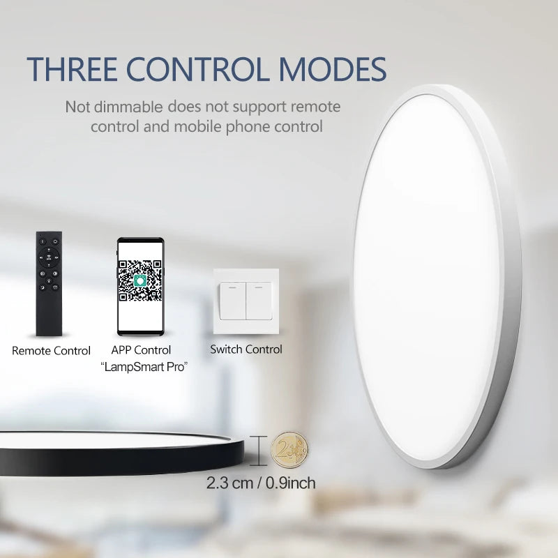 50CM Large Ceiling lamp Smart APP/ Remote Control Dimmable for Bedroom 48W Ceiling Lights AC 110/220V led lights for Living room