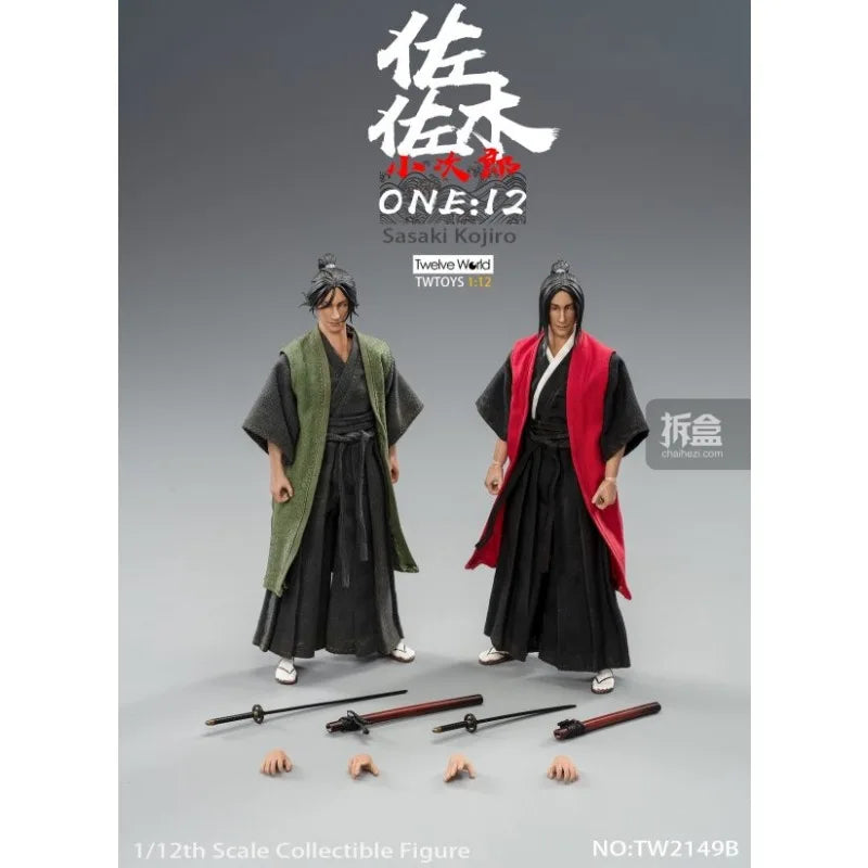 TWTOYS Original Sasaki Kojiro Japanese Swordsman 1/12 Mobile Doll Soldier 6-inch Model Toy Boy Gift Collection in Stock