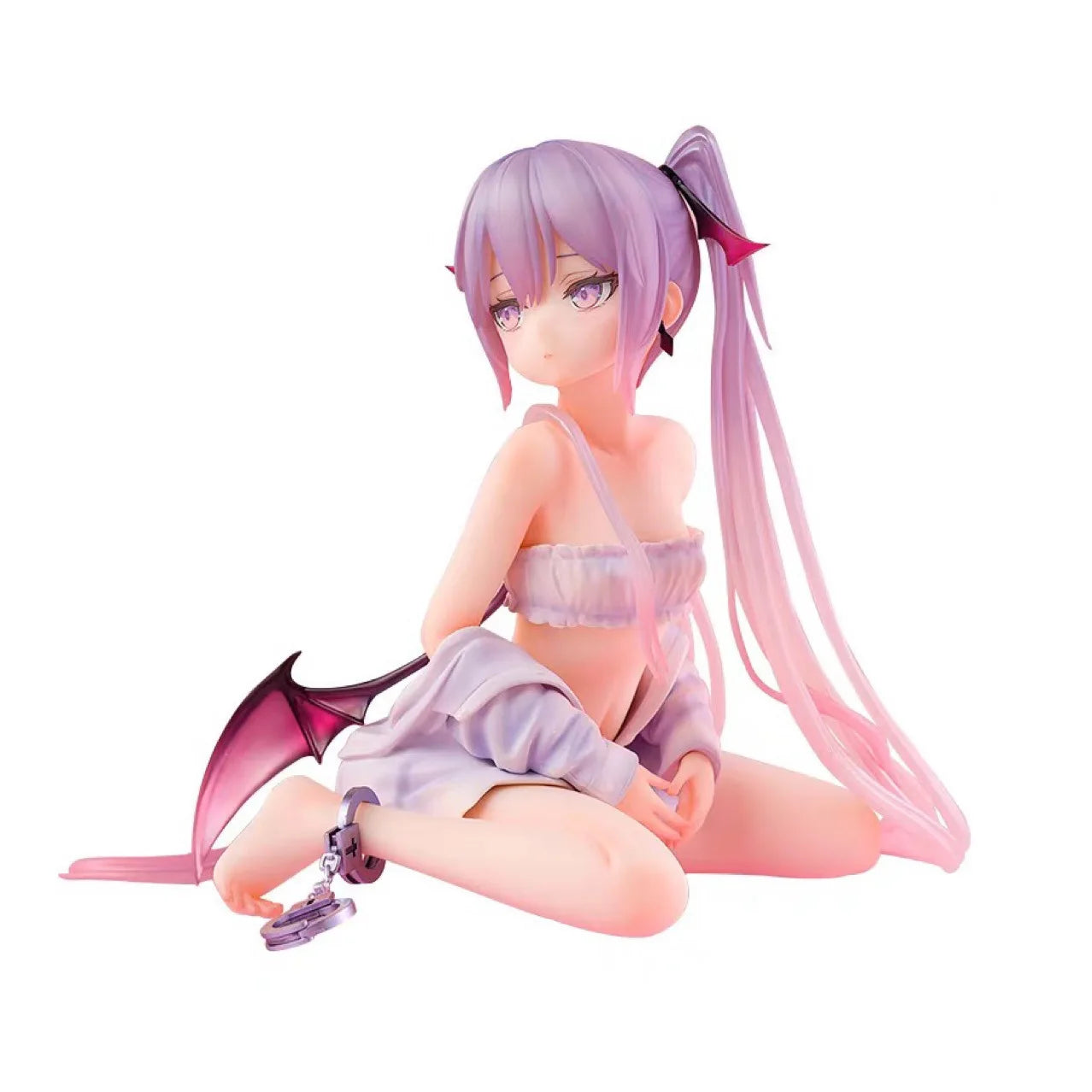Generic Anime Girl Figure Succubus Pink Eve Sitting Noodle Stopper Boxed Collectible Desktop Decoration Model For Anime Fans