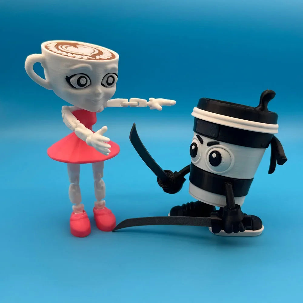 Tung Tung Tung Sahur Anime Figure Ballerina Cappuccino Action Figures Brainbot Tralalero Tralala Figurine Desk Model Ornament