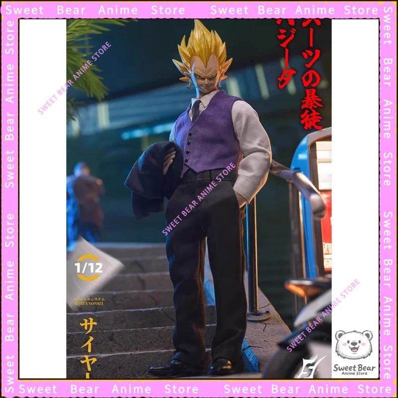 In Stock FREETOYS Suit Berserker Vegeta Prince of Saiyans Dragon Ball Super Saiyan 1/12 Action Figure Anime Model Toys Desktop