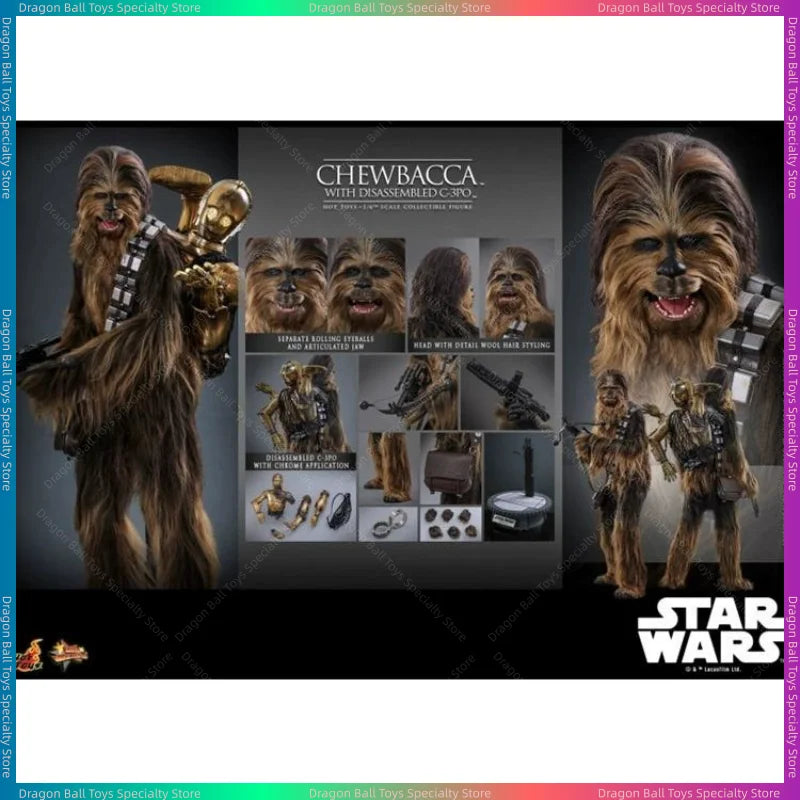 【In Stock】HOTTOYS HT 1/6 MMS766 Star Wars:Episode V—The Empire Strikes Back CHEWBACCA with Disassembled C-3po Action Figure Toy