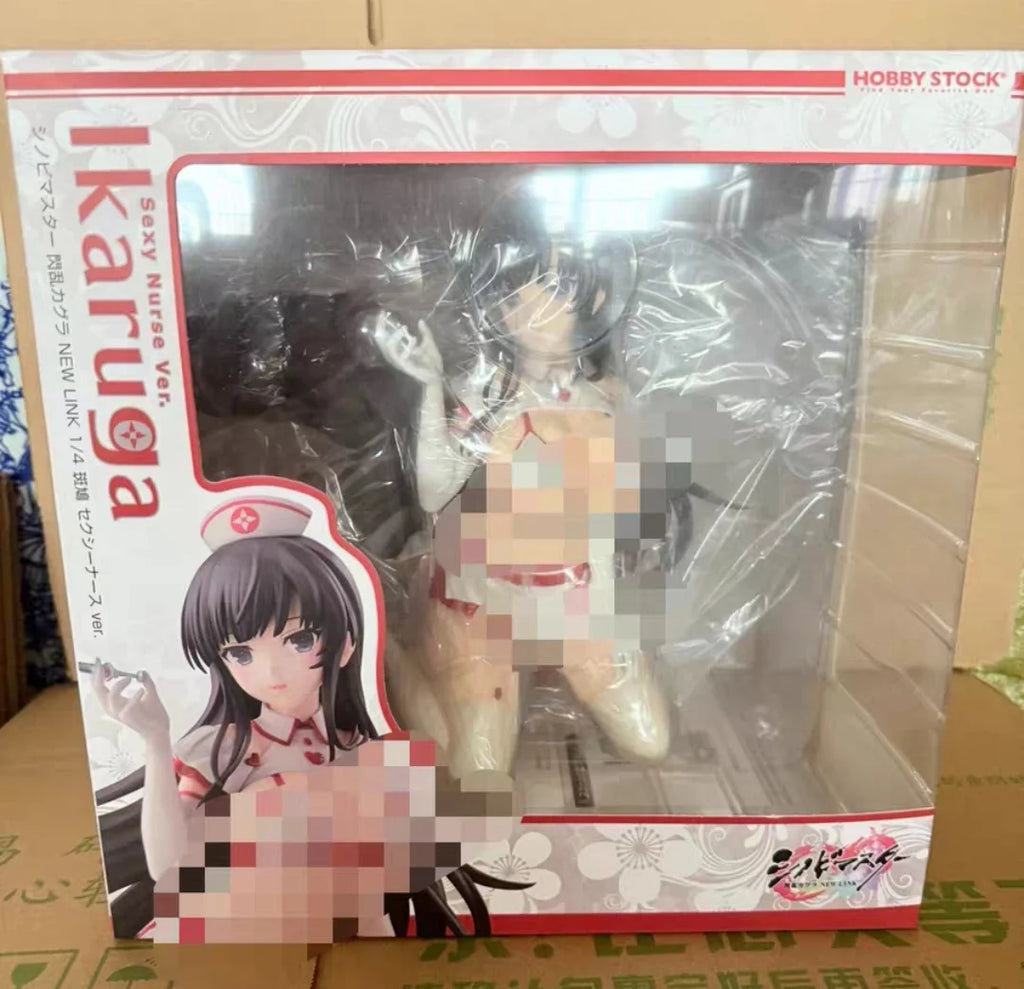 Original Brand New ‌WING HOBBY STOCK 1/4 Senran Kagura Ikaruga Nurse Figure Anime Collectible Model Statue Gift