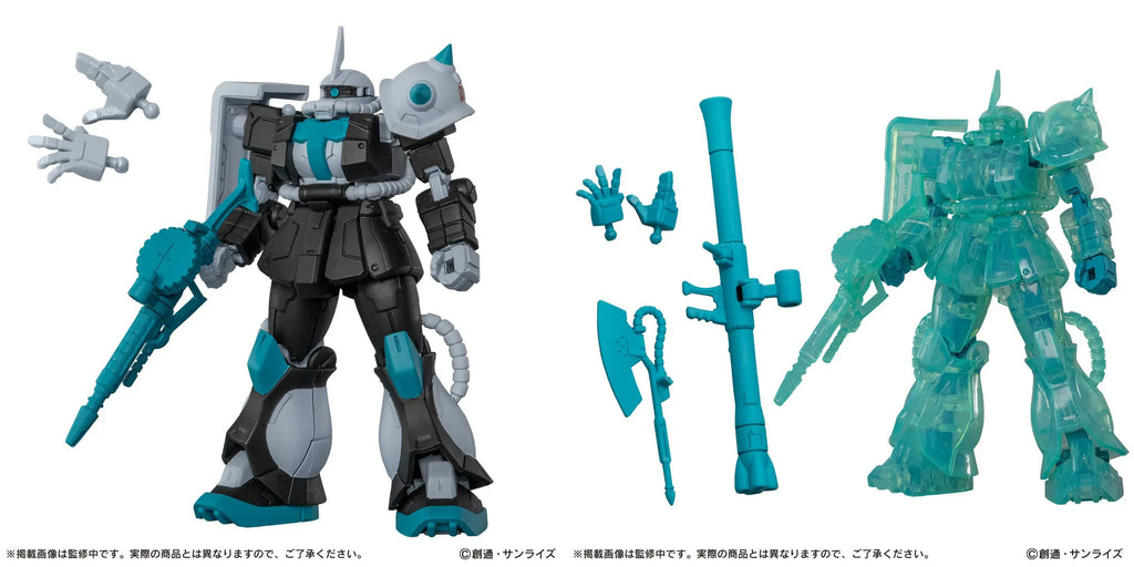 Bandai Gundam Limited Edition Neon Gurren Lagann Color Transparent Action Figurine Original Zazuo Set For Collecting Displaying