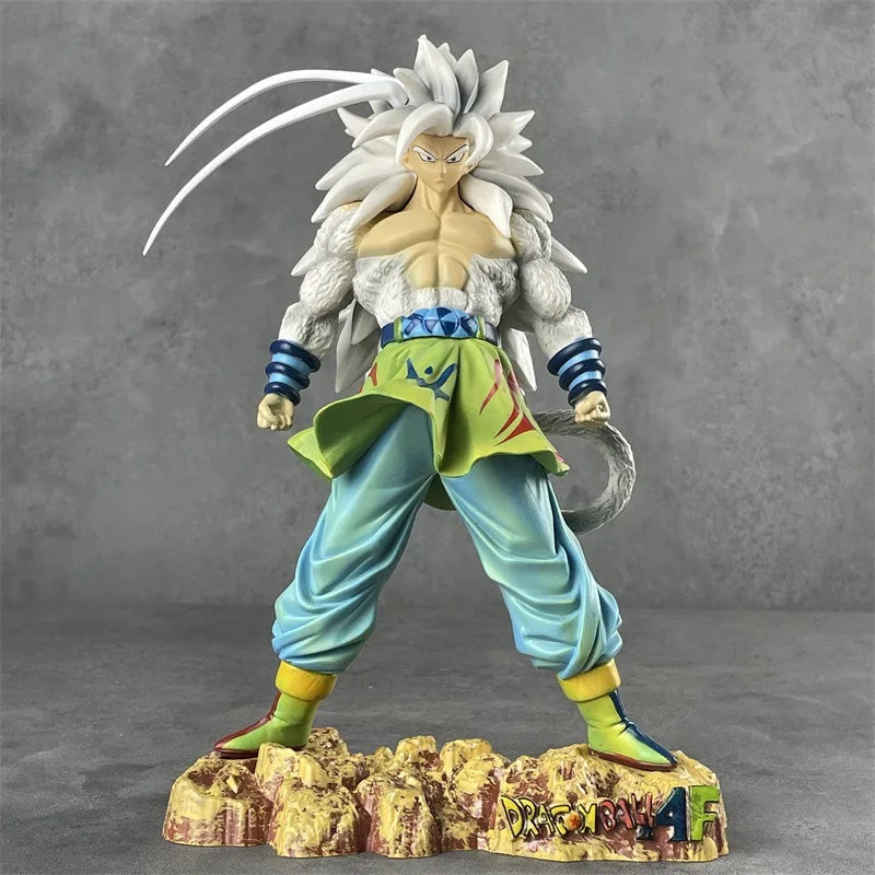 24CM Dragon Ball Z Son Goku Figure DBZ Super Saiyan 5 Anime Ssj5 Figurine Pvc Statue Collectible Desktop Model Doll Gift Toy
