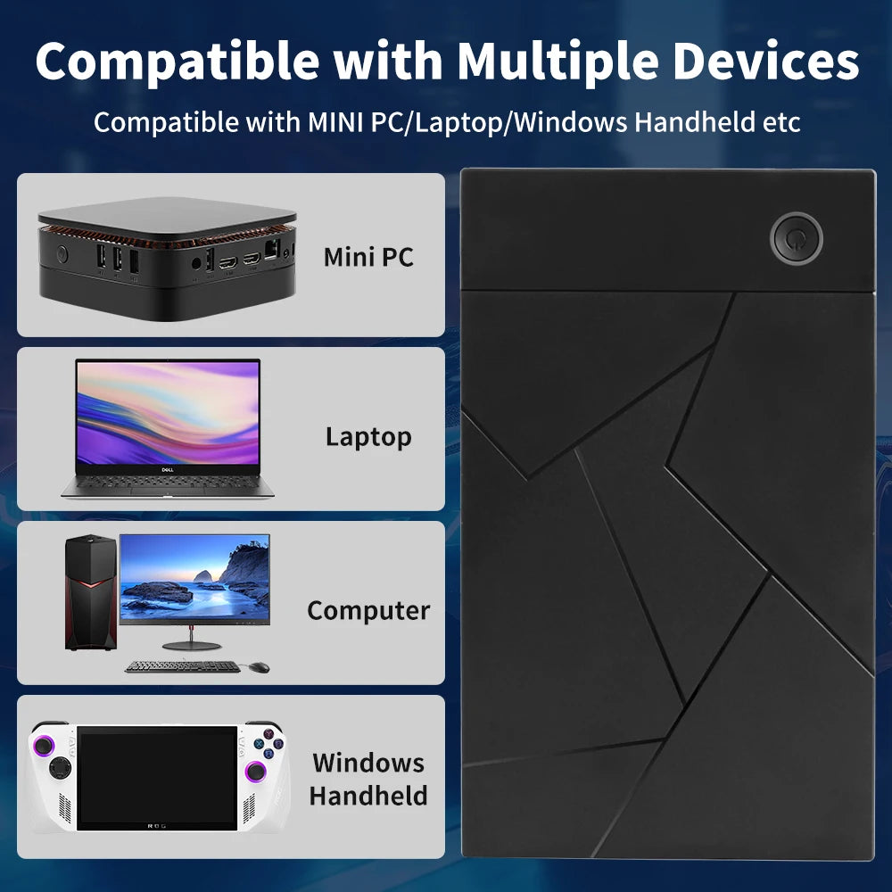 3 System in 1 Gaming HDD Retro Video Game Console for PS4/PS3/PS2/Switch/Wii/WiiU for PC/Laptop with 17300+ AAA/3D/Retro Games