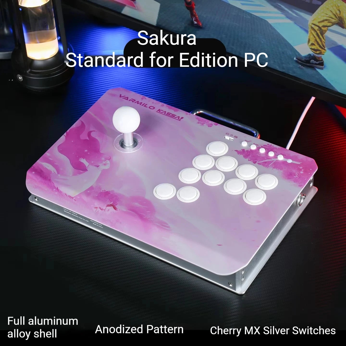 Varmilo Kassai Professional Arcade Joystick Aluminum Alloy Electromagnetic Induction Game Controller PS5RT0.1mm 1K Return