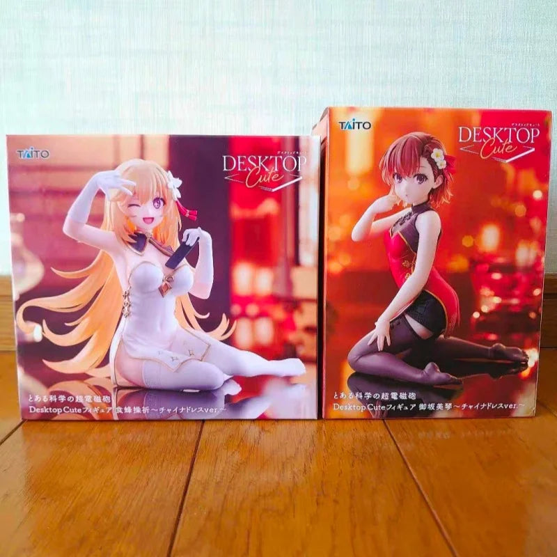 In Stock Original TAiTO A Certain Scientific Railgun 13cm Anime Figures Shokuhou Misaki Misaka Mikoto PVC Model Ornament Toys