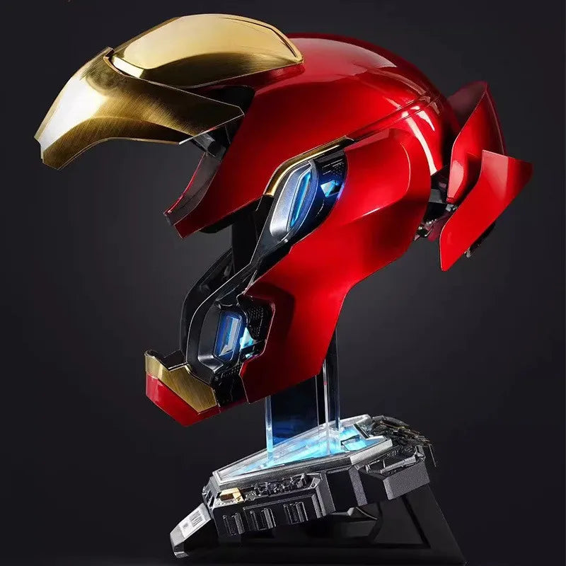 Rc Mk50 Marvel Iron Man 1:1 Wearable Helmet Voice-Activated Deformation Around Figures Animation Derivatives Model Toy Gift ﻿