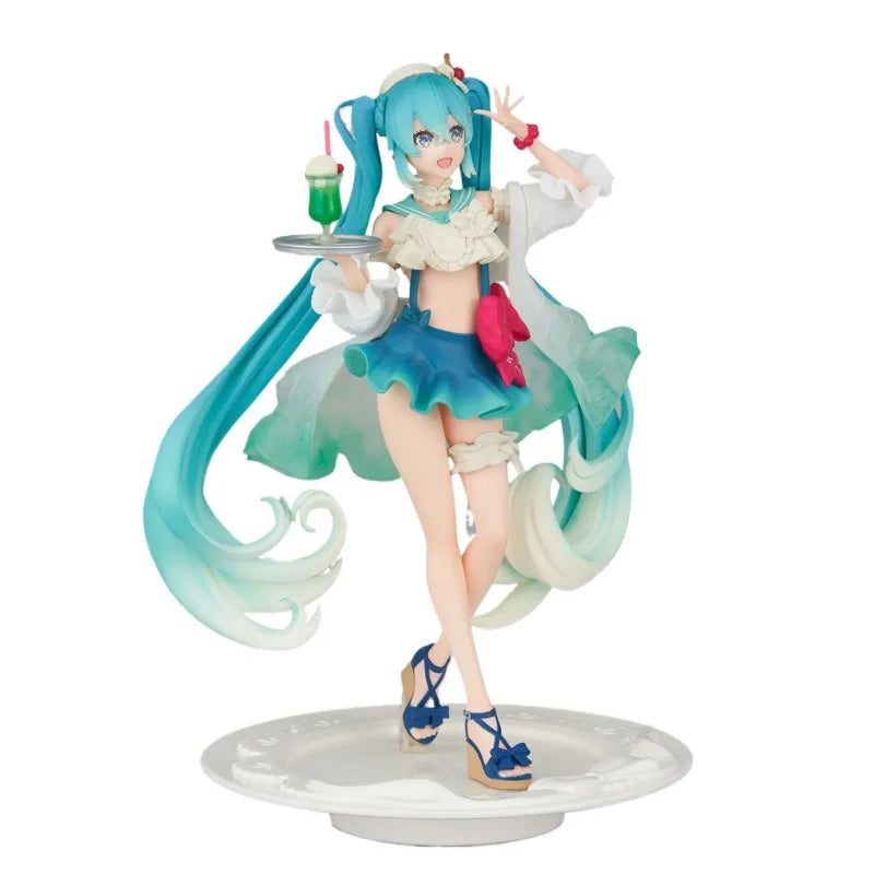 In Stock Genuine FuRyu Piapro Characters Hatsune Miku Exc∞d Creative Sweet Sweets Melon Soda Float Anime Figure Garage Kit