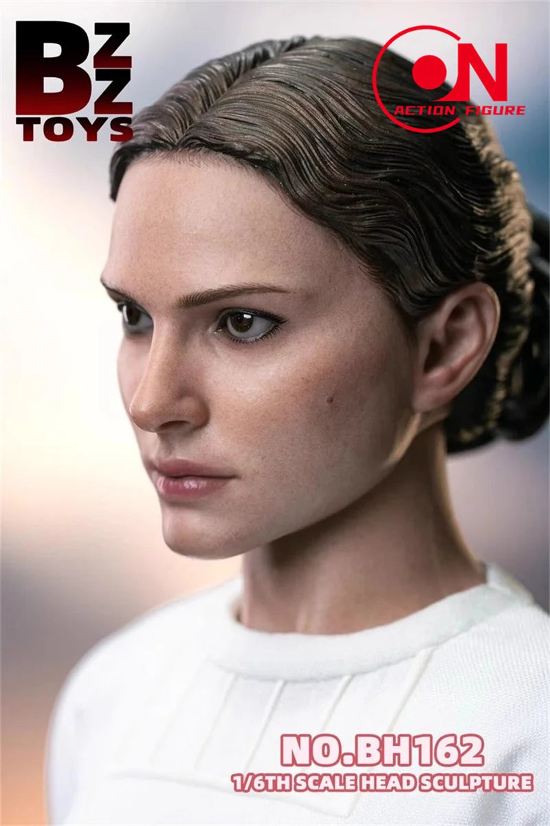 BZZ TOYS BH162 1/6 Natalie Portman Head Sculpt PVC Head Carving Model Fit 12'' Female Soldier Action Figure Body Dolls