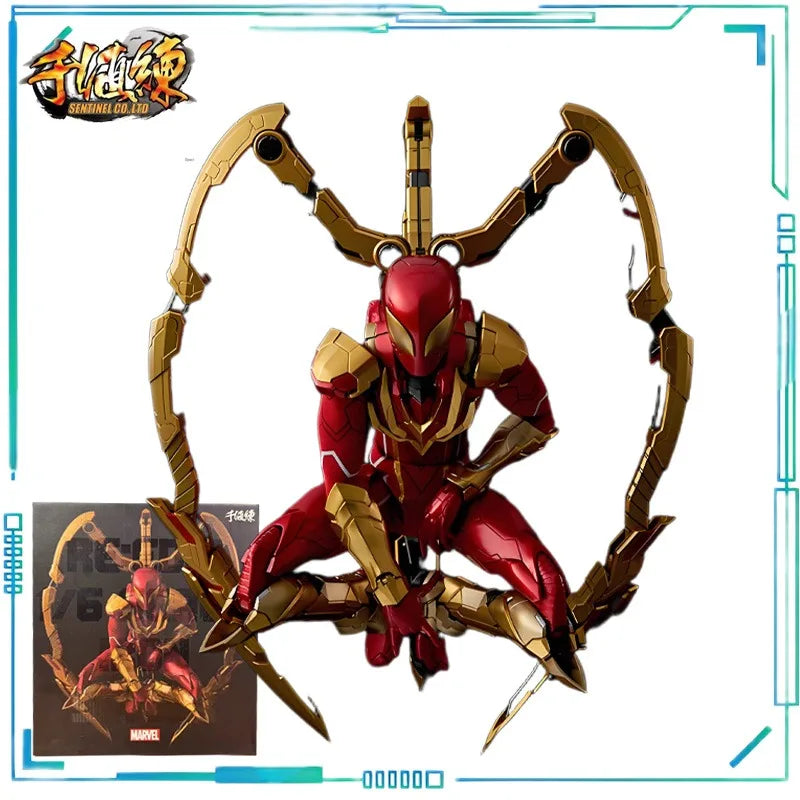 SENTINEL CO.LTD Genuine RE:EDIT Series Spider Man Iron Spider Man Movable Model Exquisite Model Collectibles As A Gift