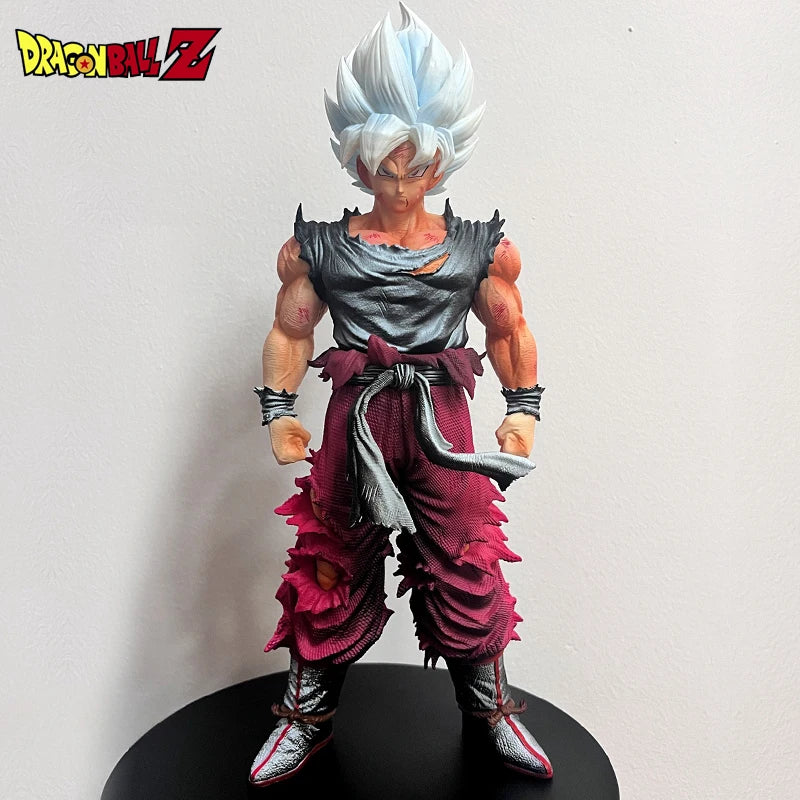 28см Dragon Ball Goku Аниме Фигурка Son Goku Бяла коса Супер Саян Фигурка PVC Модел Статуя Декор за бюро Колекция Играчки Подаръци