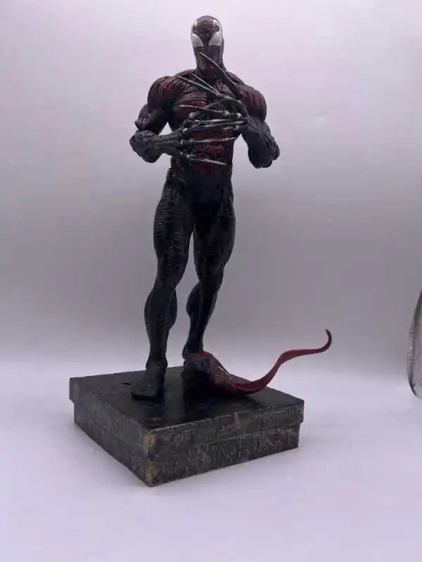30cm Marvel Series Spider-Man Venom Symbiotic Toxin Double Headed Statue Model Doll Pvc Action Figures Collectible Toy Gifts