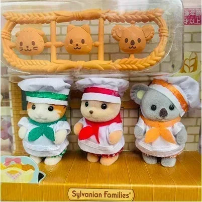 Sylvanian Families Anime Figure Baby Doll Set Kawaii Rainy Equipment Lop Baby Doll Room Ornaments Desktop Decoration Toy Gifts