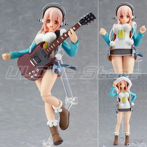 Original Max Factory Figma 169 SUPER SONICO Action Figure Model Toys Gifts Collection