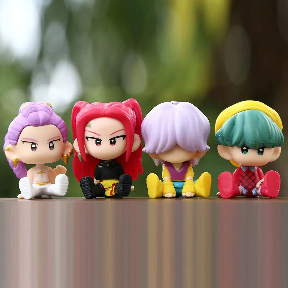 New Q version 10pcs/Set Kpop Demon Hunters Action Figure Toy Derpys Tiger Rumi Mira Zoey Sussy Figurine Doll For Fans Gifts